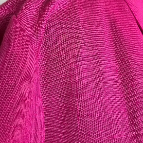 Carriage Court Hot Pink Blazer: Vintage 70s Fuchsia Suit Jacket Black Lace 24W - Picture 9 of 10